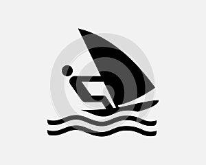 Windsurfing Icon Wind Surf Sports Sport Race Racing Activity Icon