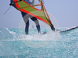Windsurfing in Lac Bay, Bonaire, Caribbean Netherlands