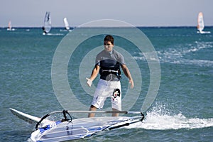 Windsurfing school.