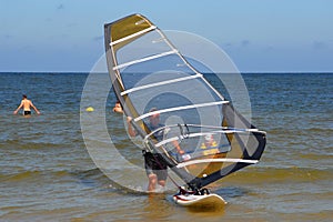 Windsurfing in summer holidays