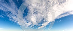 Windswept vector clouds panorama