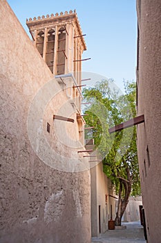 A Windtower in Bastakiya in Dubai