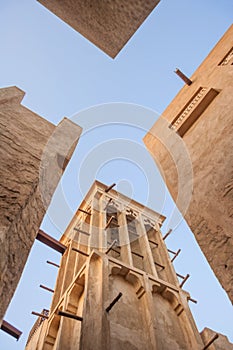 A Windtower in Bastakiya in Dubai