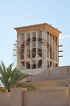 Windtower or wind catcher, traditional Iranian architectural element to create natural ventilation