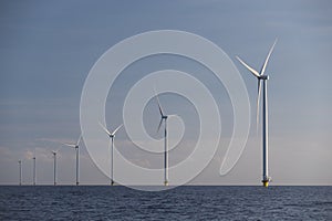 Windturbines in the water.