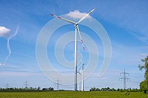 Windwheels and power lines