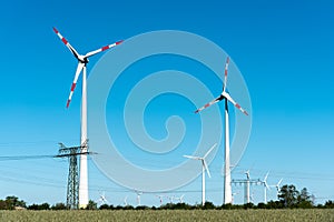 Windwheels and power transmission lines