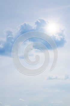 Windy clear cloud on blue sky in morning summer nature background concept.