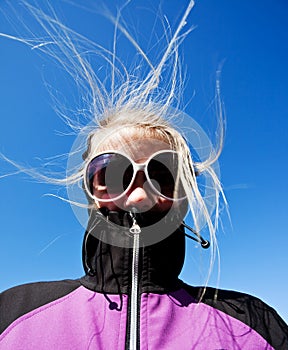 Windy hair