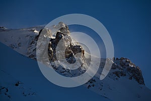 Windy morning on the mountain