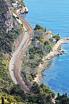 Windy road in French Riviera