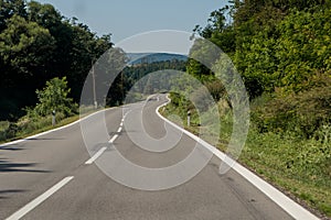 Windy road in Slovakia