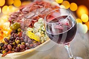Wine and Antipasto