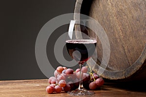 Wine with barrel