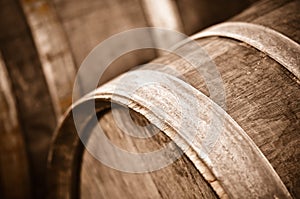 Wine Barrel in Cellar