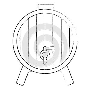 wine barrel isolated icon