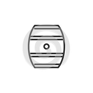 Wine barrel line icon