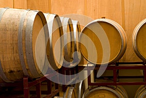 Wine barrel rack