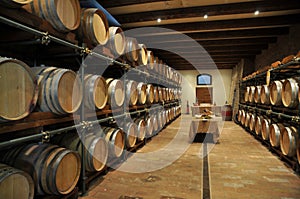 Wine barrel rack