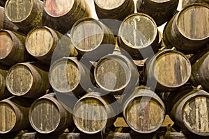 wine barrels