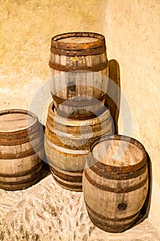 Wine barrels