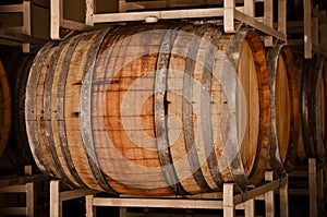 Wine Barrels in Cellar