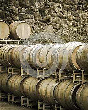 Wine barrels