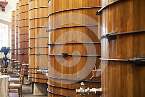 Wine barrels in Storehouse