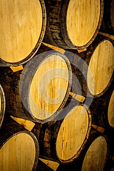 Wine barrelsWine barrels stacked