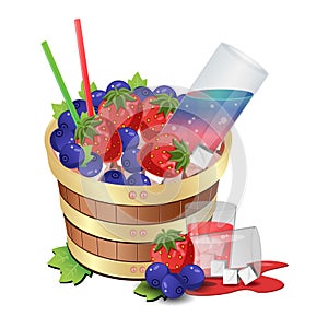 Wine Berry Barrel