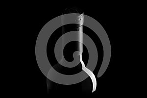 wine bottle on black background