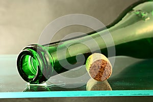 Wine bottle with cork