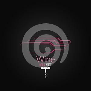 Wine bottle corkscrew design background