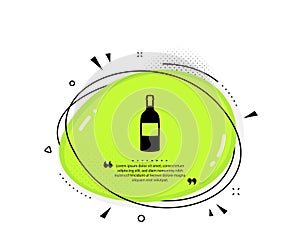 Wine bottle icon. Merlot or Cabernet Sauvignon sign. Vector