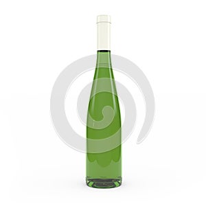 Wine bottle isolated 3d rendering