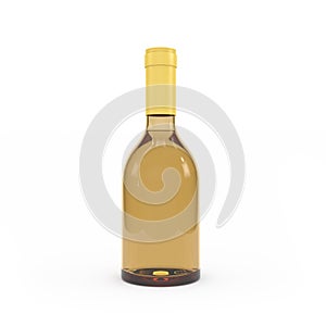 Wine bottle isolated 3d rendering