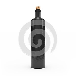 Wine bottle isolated 3d rendering