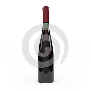 Wine bottle isolated 3d rendering