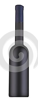 Wine bottle isolated for mockup