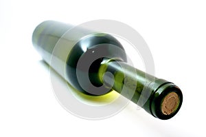 Wine Bottle isolated over white background.