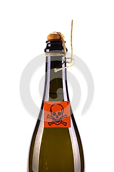 Wine Bottle with poison symbol