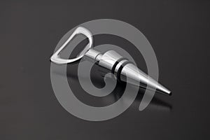 wine bottle stopper on a black background