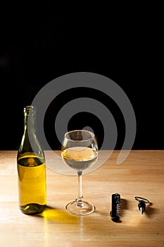 Wine Bottle, wineglass, bottle opener, wine sealler