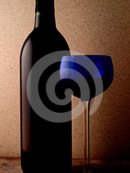 Wine Bottles & Glass Background