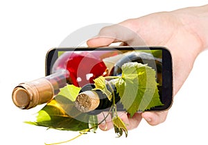 Wine bottles through mobile phone