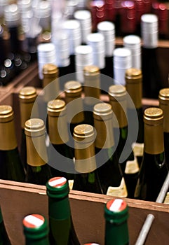 Wine Bottles in a shop