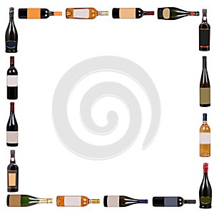 Wine bottles square