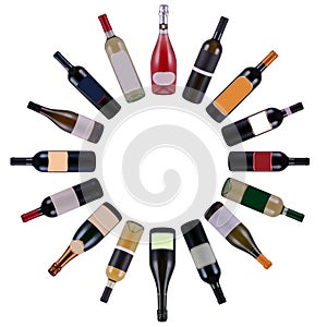 Botellas de vino vórtice 