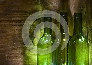 Wine Bottles In Wooden Crate