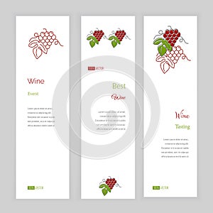 Wine business vector template.